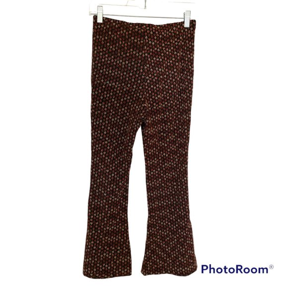 Free People Brown Patterned Flare Pants - Picture 3 of 8